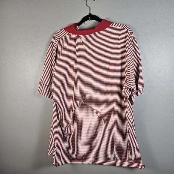 Polo Golf Ralph Lauren Red White Stripe Pima Cotton Shirt XL Spring Meadows - Picture 2 of 7